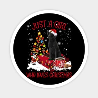 Black Labrador Just A Girl Who Loves Christmas Magnet
